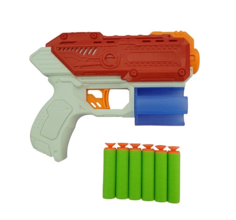 تفنگ اسباب بازی تیر فومی Air Gun Go دورج توی همراه با 6 تیر فومی و سیبل هدف