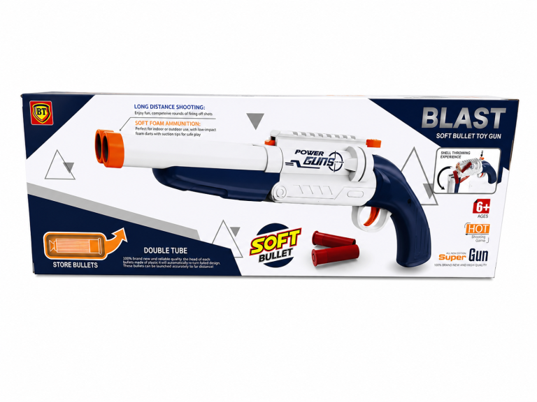 تفنگ اسباب بازی BLAST تیر اسفنجی مدل Power Gun دو لول