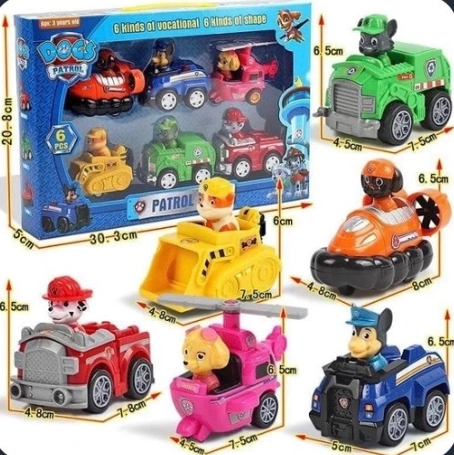 ست ماشین اسباب بازی سگ‌های نگهبان Paw Patrol۶ عددی